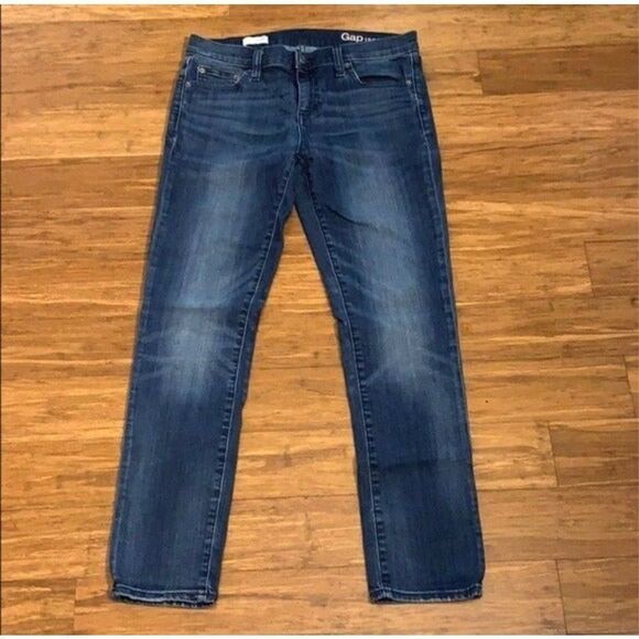 Gap Girlfriend Dark Wash Skinny Jeans Size 26r - Picture 2 of 10